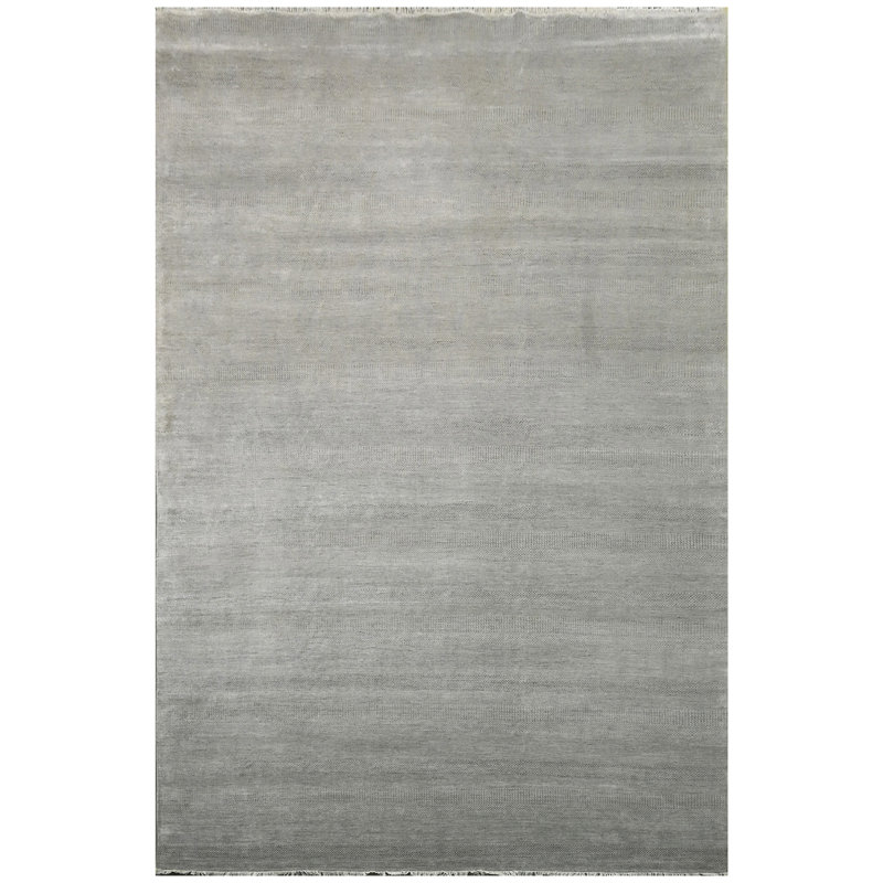 One-of-a-Kind Rectangle 12' X 18'3" New Age Area Rug Silver/Black