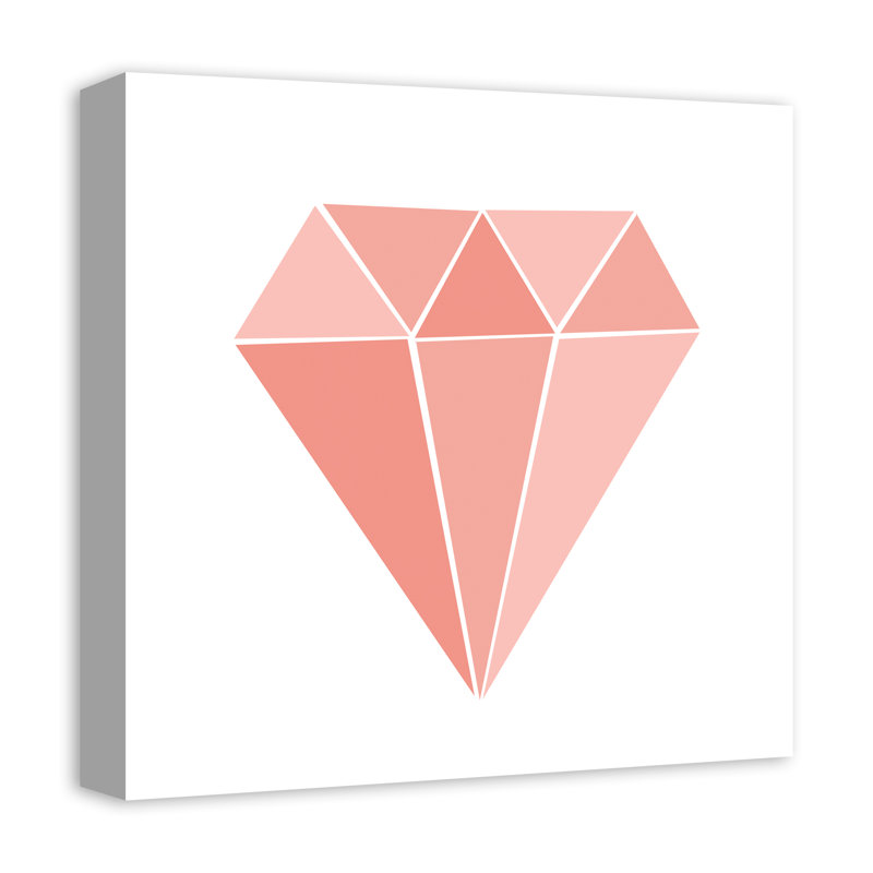 Art sur toile blushing diamond Carnie, H 20 po x l 20 po x P 1,25 po