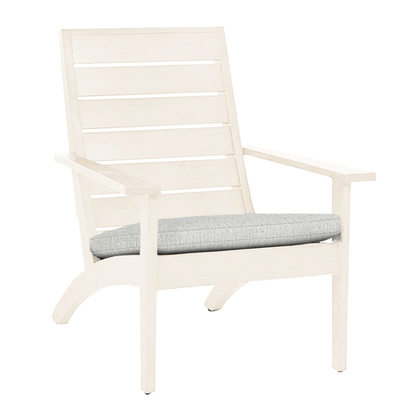 Kennebunkport Aluminum Adirondack Chair - Chalk, No Welt, Chalk, Bali Pearl