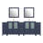  Modern 96" Double Sink Freestanding Bathroom Vanity with Ceramic Top and Matching Mirrors-62326222
