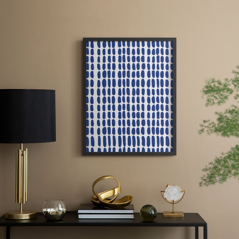 «Abstract CDXLII», reproduction encadrée - prête à être accrochée - fabriquée aux États-Unis, H 10 po x l 8 po, Noir