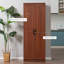 Garde-manger à 2 portes de 63 po avec armoire à 5 portes et 2 tablettes réglables pour la salle à manger, brun