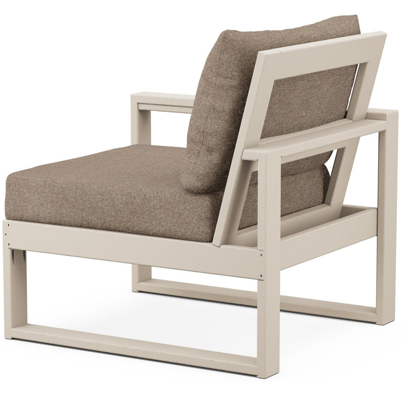 POLYWOOD Outdoor Lounge Chair, Spiced Burlap, Sand