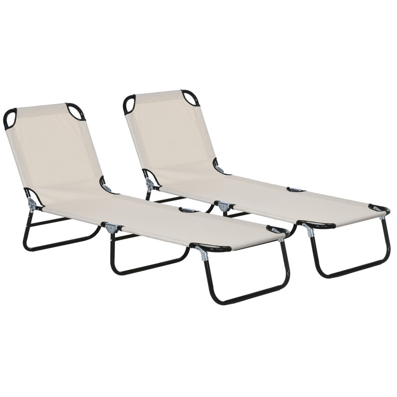 Olka 190cm Long Reclining Chaise Lounge Set, Beige