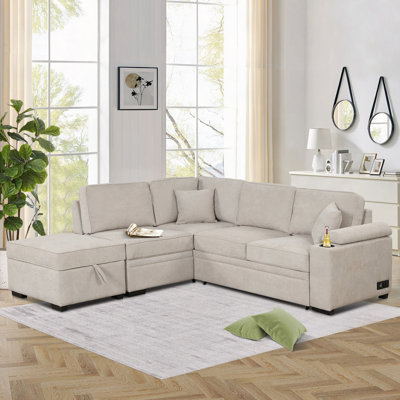 Canapé-lit de 84,75 po, canapé-lit gigogne 2 en 1 avec repose-pieds de rangement pour le salon, le canapé de la chambre à coucher et le petit appartement