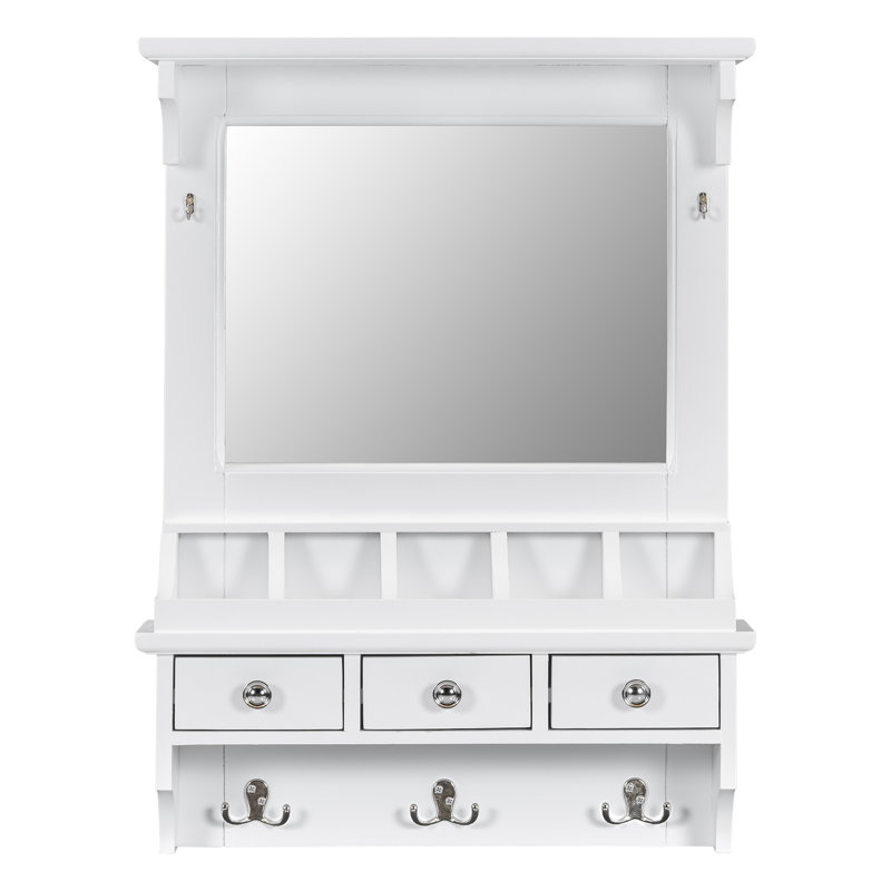 Coiffeuse flottante avec grand miroir