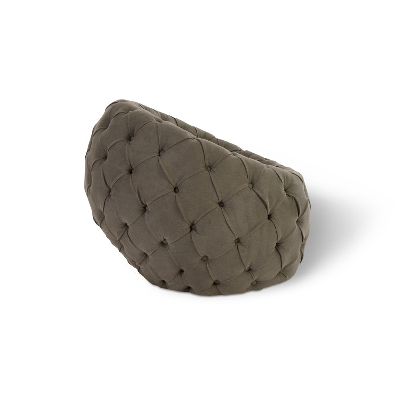 Seating 35" Wide Tufted Barrel Chair, Ramie Gray