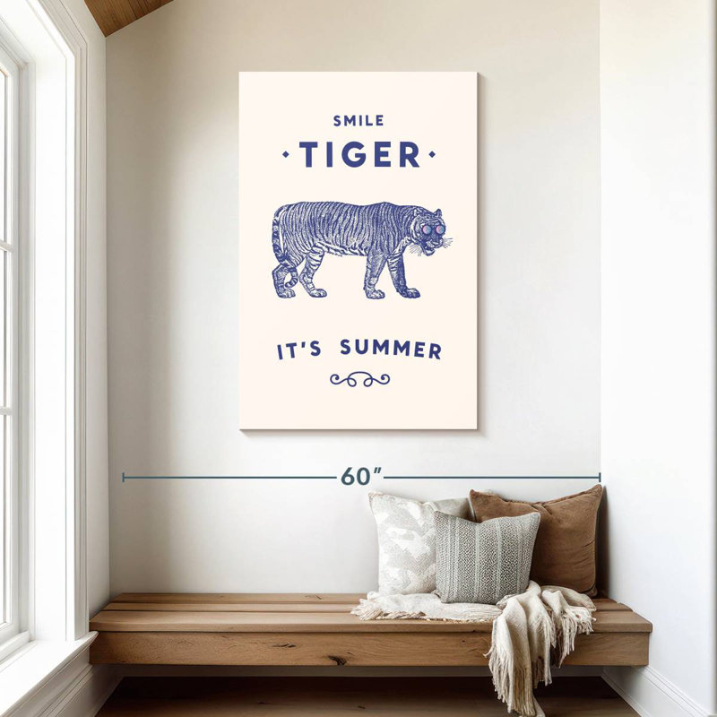 Brampt Smile Tiger It's Summer, 45" H x 30" W