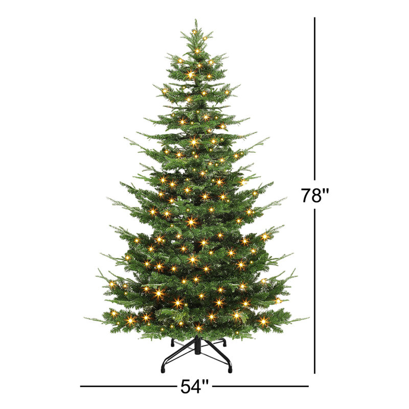 Sapin de Noël givré pré-éclairé, 6.5'
