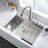 Stainless Steel 30 In 2-Hole Single Bowl Drop-In Kitchen Sink With Bottom Grid And Basket Strainer