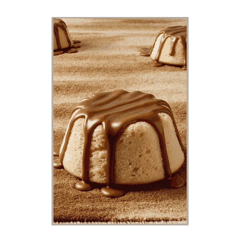 Washable Sticky toffee pudding Desserts Area Rug, Runner 2' x 4'