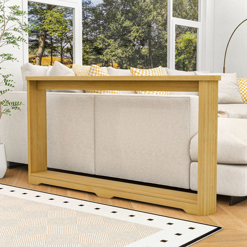 Stylish Multifunctional Sofa Table –Sturdy Construction, Natural
