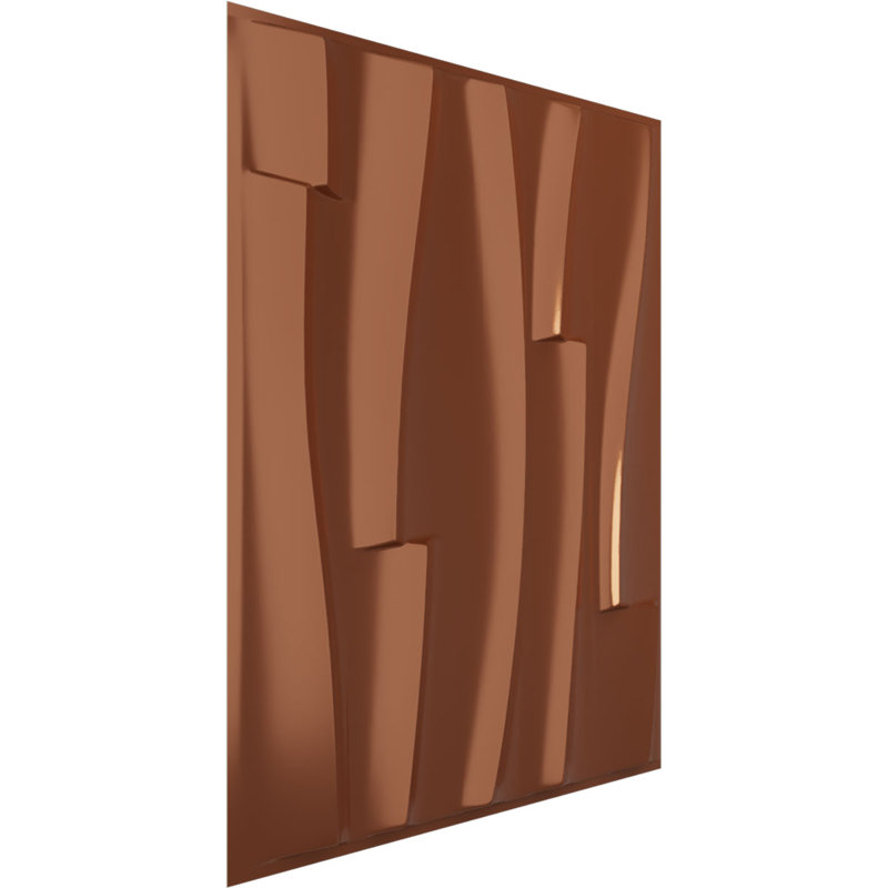 Brick Wave EnduraWall Decorative 3D Wall Panel, Bright Coat Copper