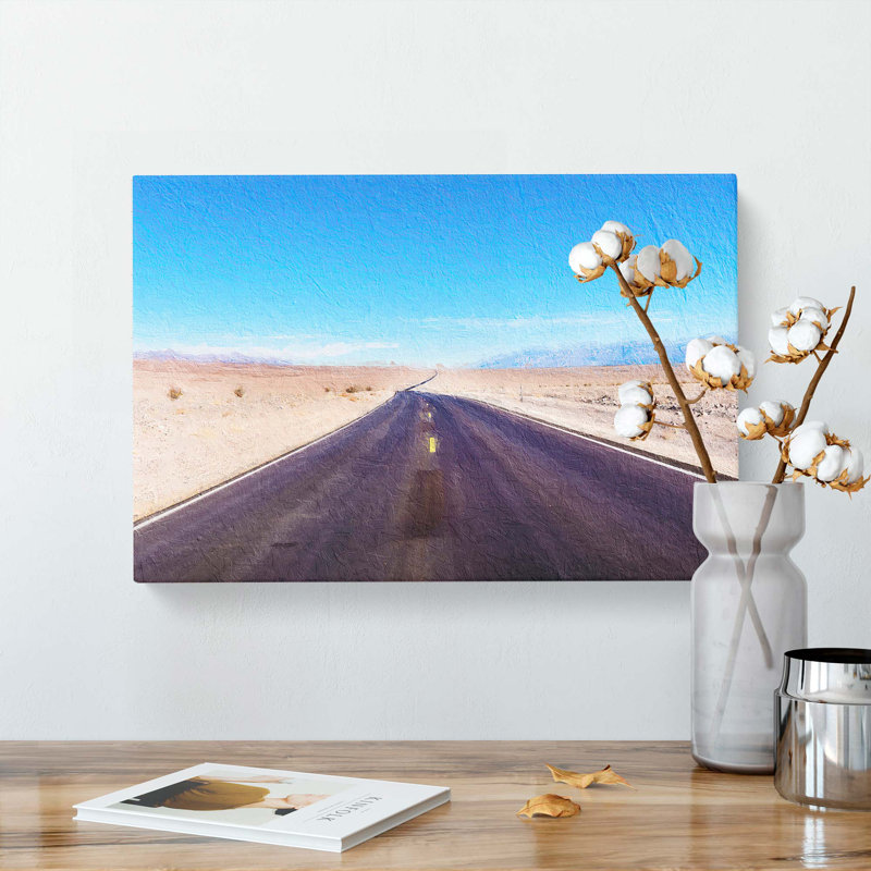 Road Through Death Valley In California - Wrapped Canvas, 50cm H x 76cm W x 3cm D