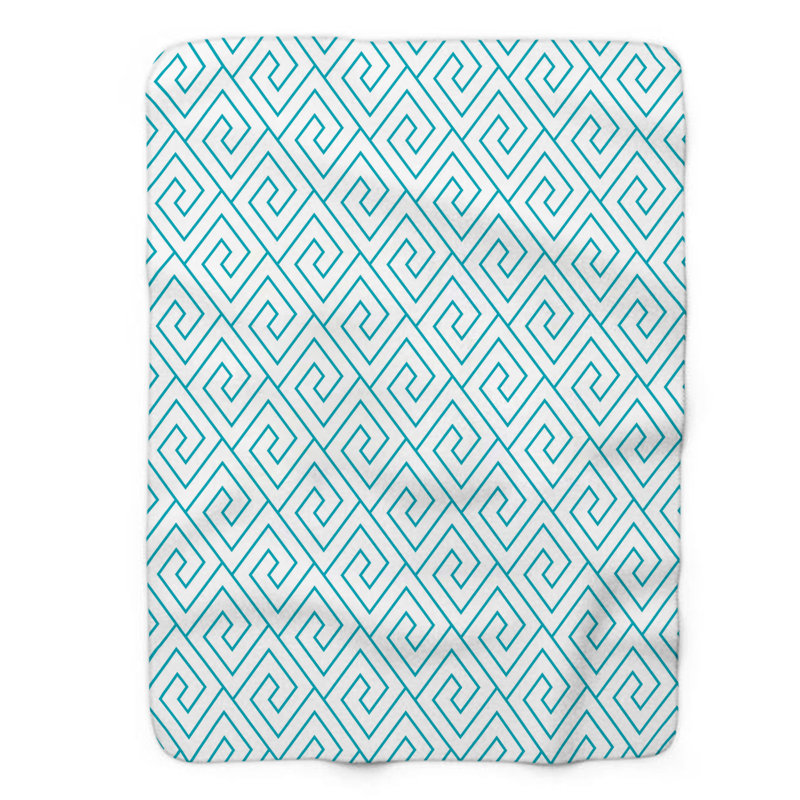 Aqua Blocks - 1 pièce Sherpa Premium Couverture 0053, L 60 po x L 80 po