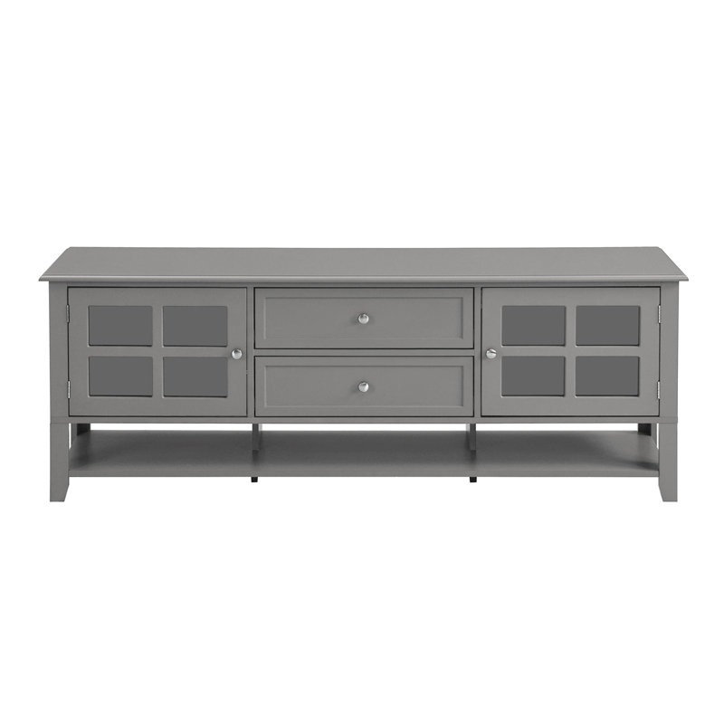 Meuble télé pour téléviseur de 60 po ou moins, meuble télé avec espace de rangement multifonctionnel et meuble télé au design moderne