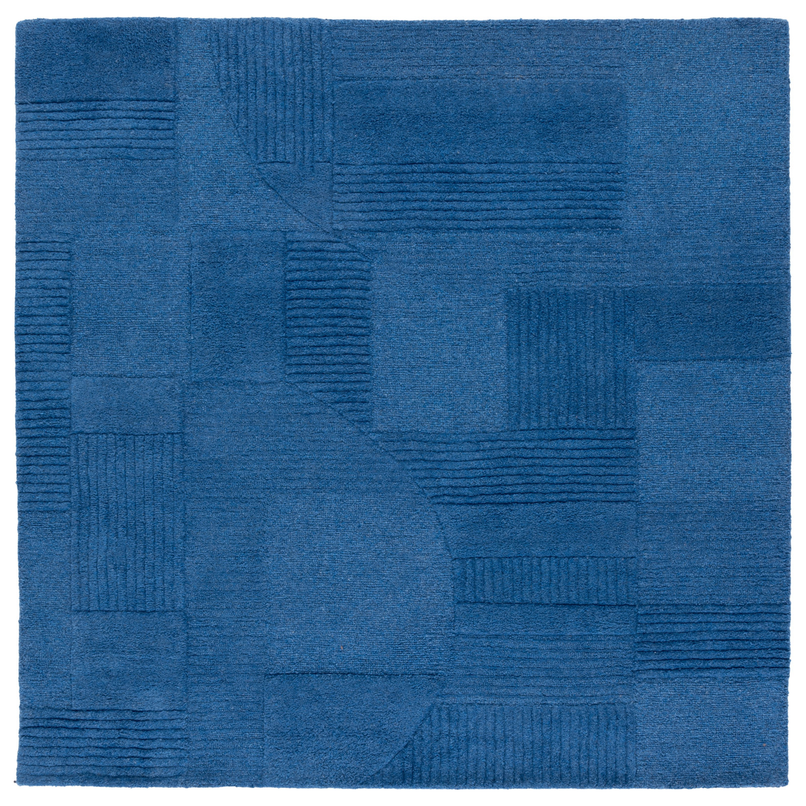 Ivanenko Hand-Tufted Geometric Rug, Square 6'