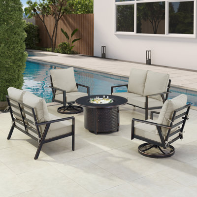 Osco 6 - Person Patio Conversation Set with Cushions