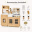 Teamson Kids - Little Chef Cyprus Medium Play Kitchen - Light Oak/White
