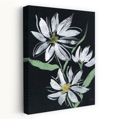 Art floral contemporain blanc minuit