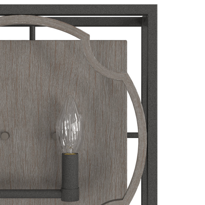 2 - Light Dimmable Flush Mounted Sconce, Dark Gray