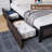 Industrial Platform Bed Frame With 4 Storage Drawers And Charge Station-1110589056-1110589058