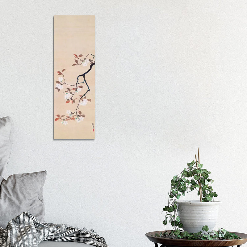 Hanging Scroll Depicting Cherry Blossoms by Sakai Hoitsu - Wrapped Canvas Panoramic Gallery-Wrapped Canvas Giclée