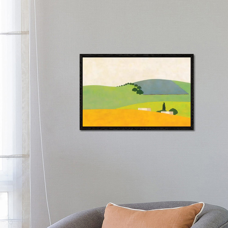Zimrat 1 Piece Painting on Canvas, 66.04 cm H x 45.72 cm W, Black Framed