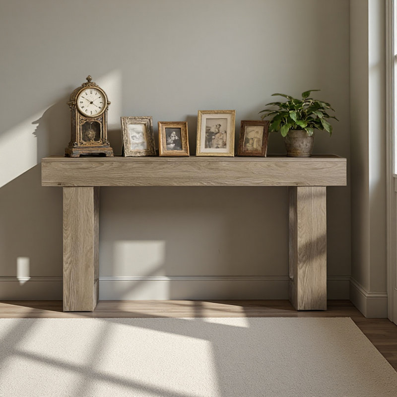 Elegant Console Table,Wooden Side Table, Gray