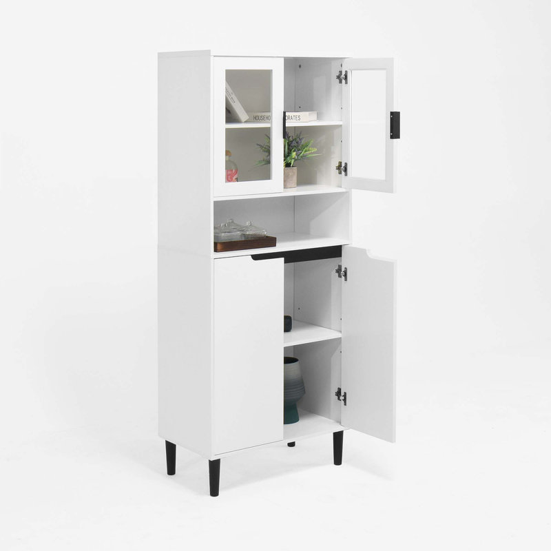 Tall Bathroom Storage Freestanding, White