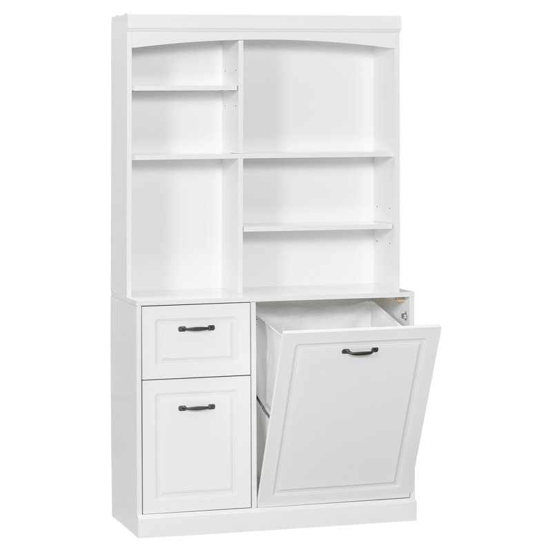 Bathroom Storage Cabinet With Tilt-Out Hamper
