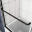 Porte de douche de baignoire, verre trempé 1/4 po, noir mat, poignée en acier inoxydable, fuite, coulissement lisse de la salle de bain, accessoire