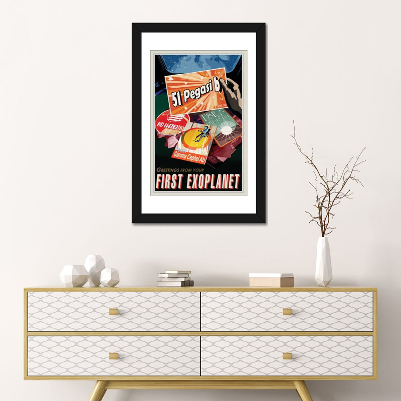 51 Pegasi b par la NASA - Reproduction de giclée sur toile tendue avec châssis, H 24 po x l 16 po x P 1 po, Blanc