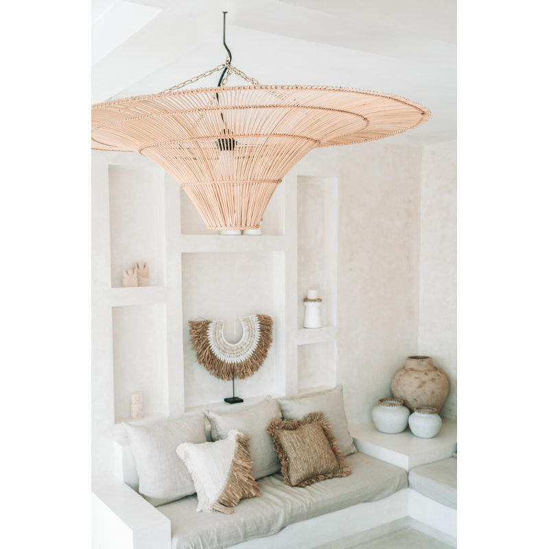 Rattan Novelty Lamp Shade ( Uno ) in Natural, 40" H x 60" W x 60" D