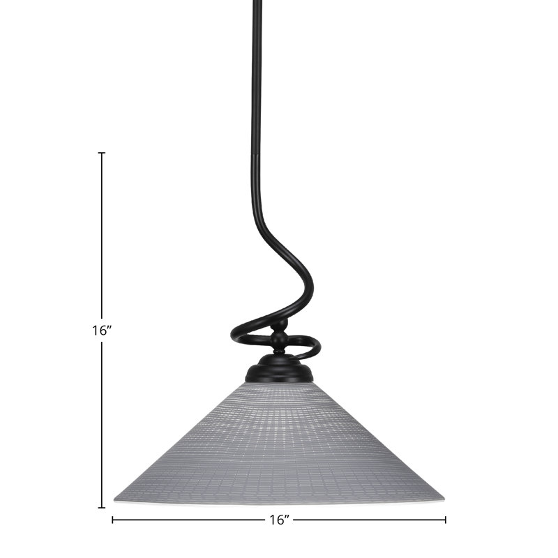 Luminaire suspendu Capri Capri, Noir mat, Gris