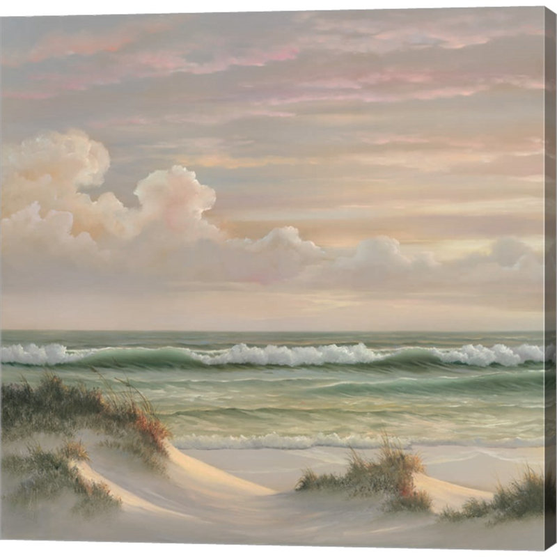 «Coastal Dusk I» par Georgia Janisse, art mural sur toile, H 24 po x l 24 po x P 1,5 po