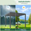 Pergola en aluminium avec auvent à persiennes-98944515-136087009