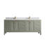 84 po Nashville X P 22 po Meuble-lavabo double en D Evergreen -112579370-112579376