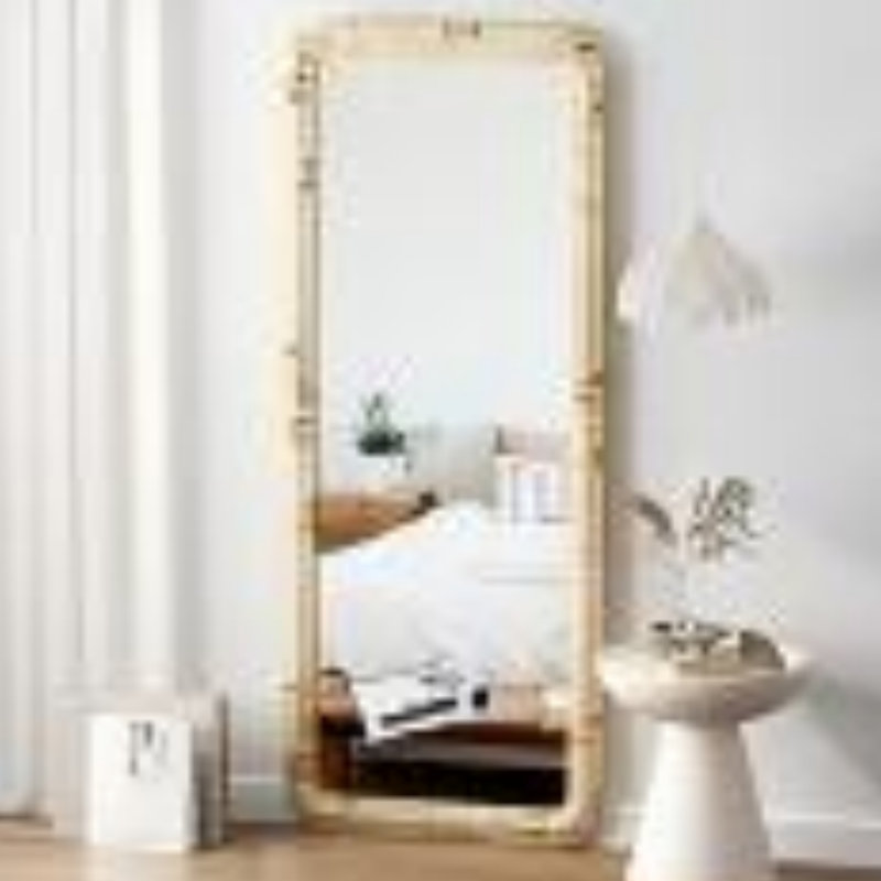 Solid Wood Rectangle Leaning and Wall Mirror