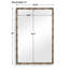  Miroir rectangulaire en laiton et bambou