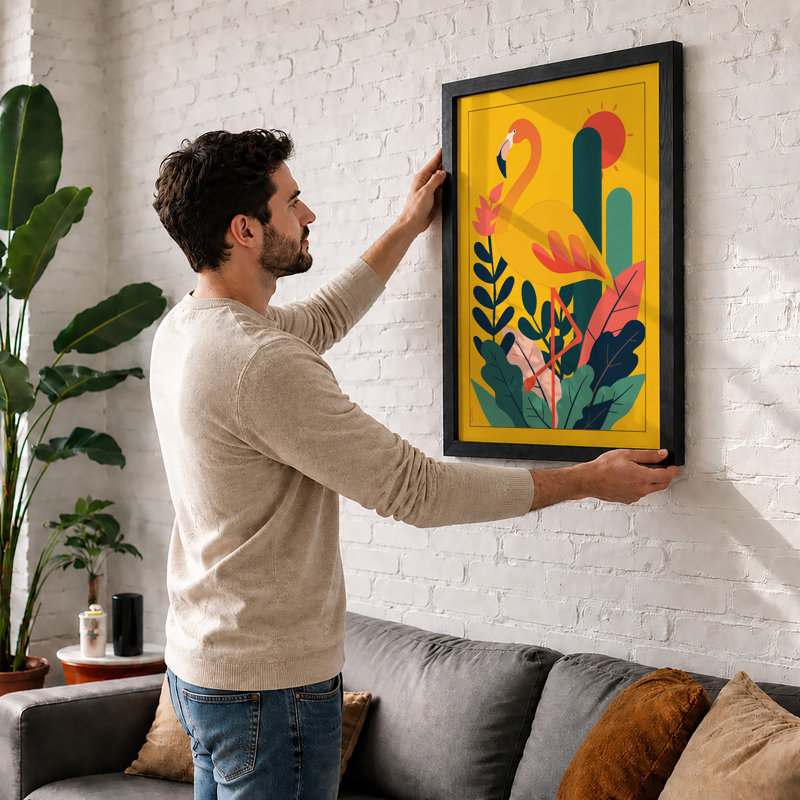 Flamingo Paradise Tropical - Print, Unframed, A1 - 84.1 x 59.4 cm