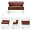 2 Seater Faux Leather Loveseat-1396152496