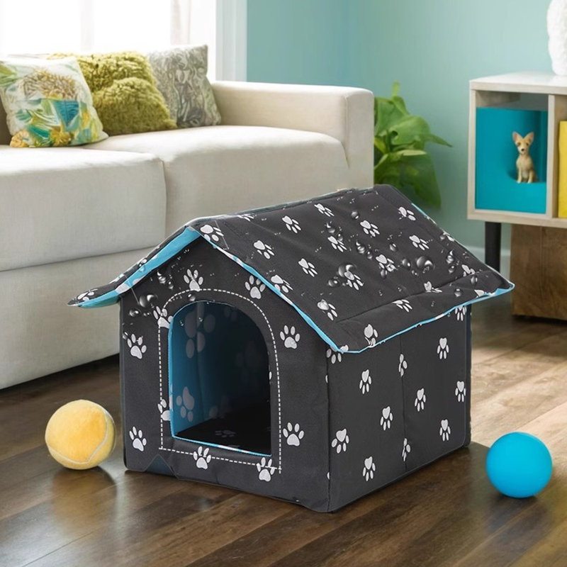Abri pour chien imperméable amovible noir