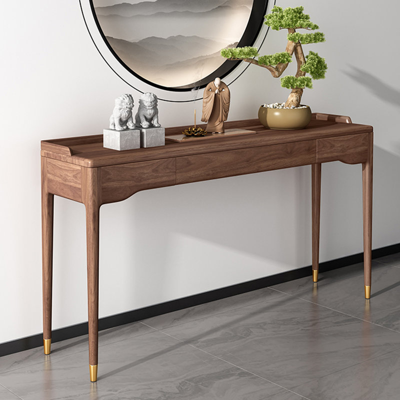 Console de style chinois simple, H 35,4 po x l 63 po x P 14,2 po