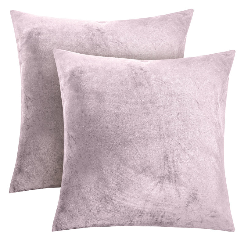 Rizokarpaso Luxury Square Scatter Crushed Velvet Cushion Cover, Purple