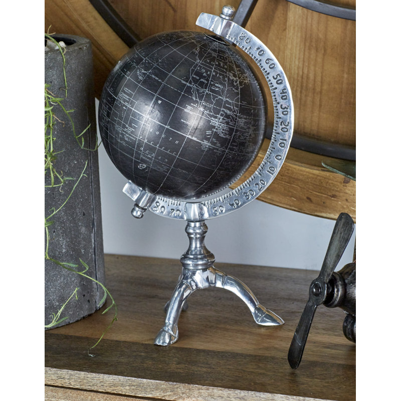 Tabletop Globe, Silver