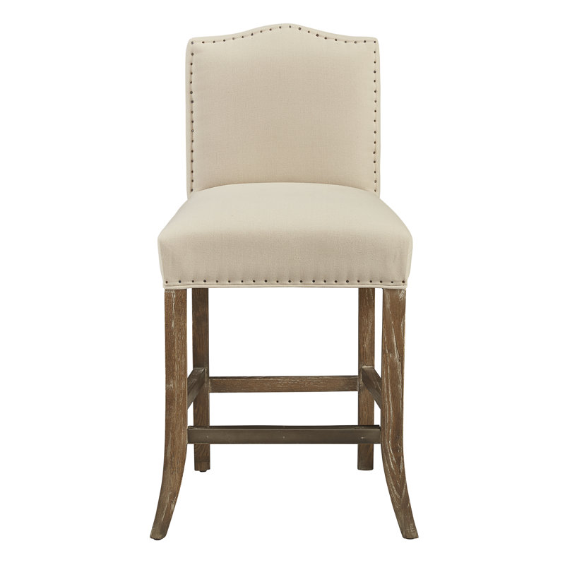 Brickell Upholstered Stool with Solid Wood Frame