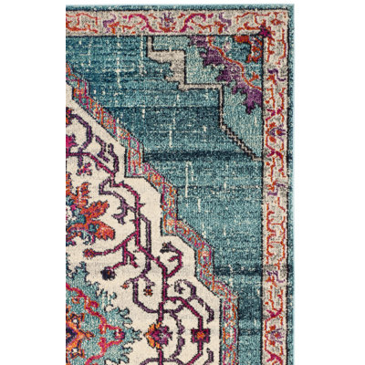 Hertzler Oriental Blue/Multi Area Rug