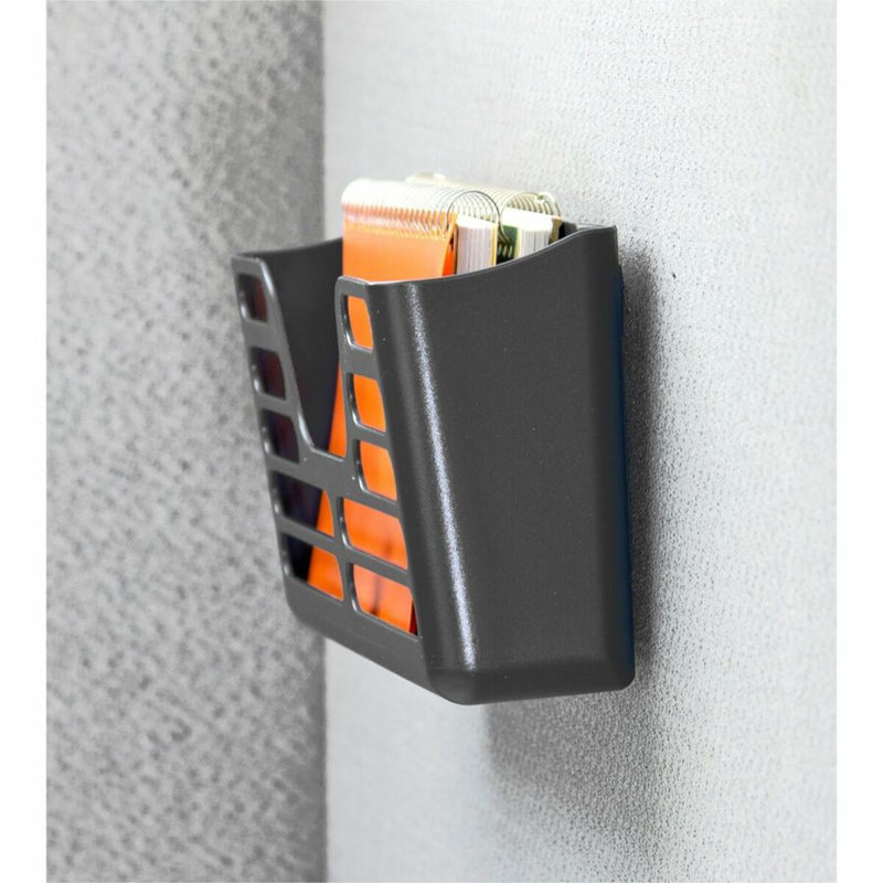 Black High-Impact Plastic Cubicle Pocket File