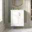 Meuble-lavabo de 20 po avec tablettes ouvertes et armoire avec portes